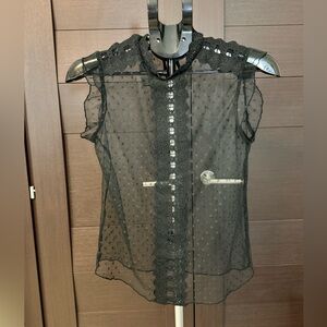 Elegant Black Lace Blouse